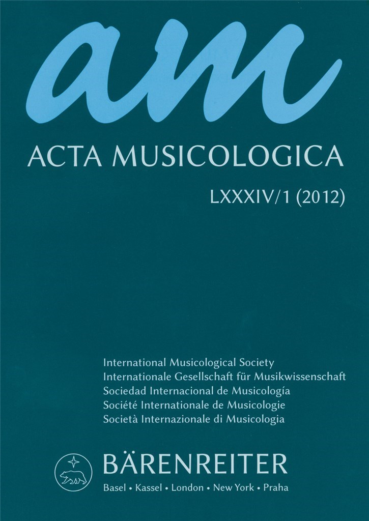 Acta Musicologica, Heft 1/2012